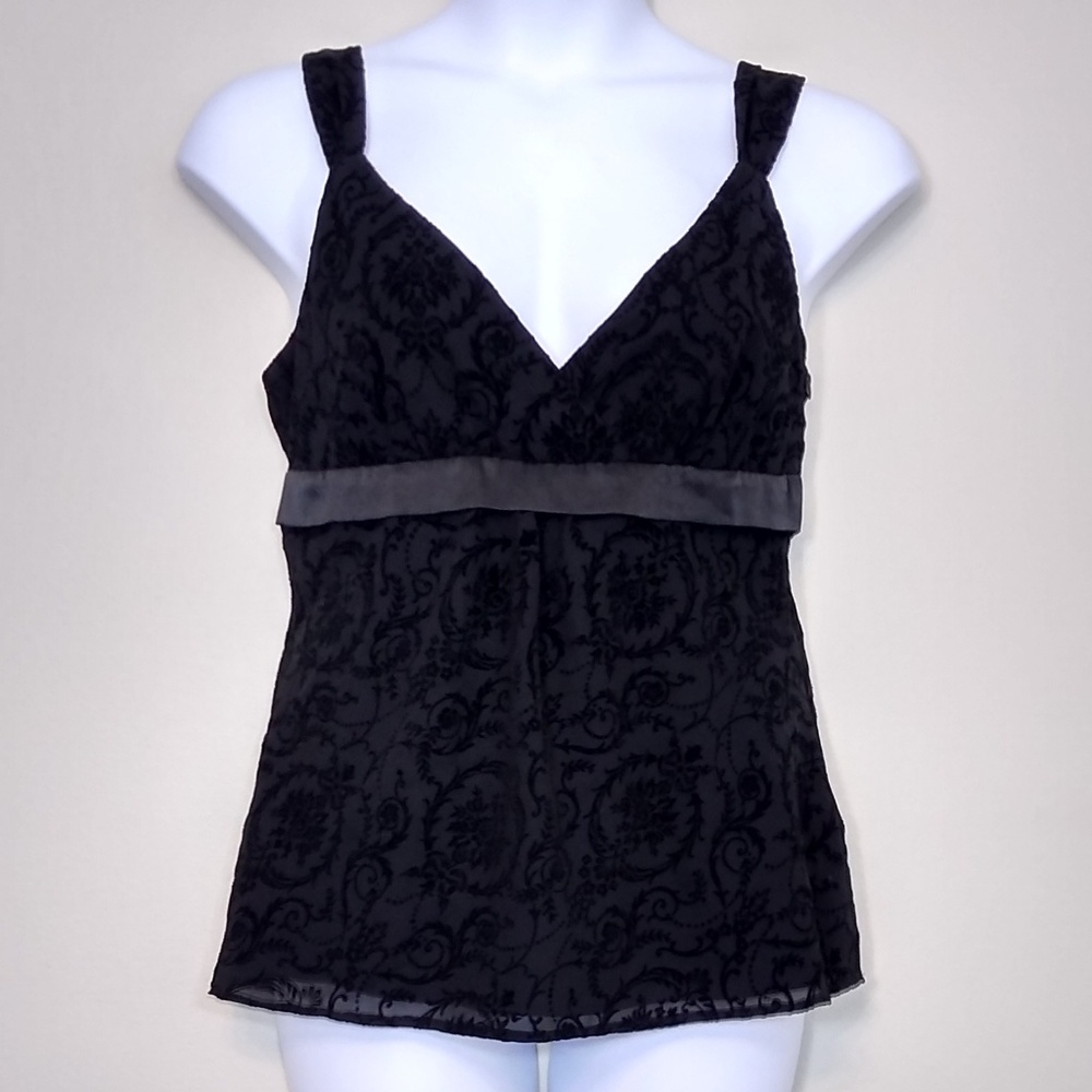 Apt 9 flocked sleeveless top sz L